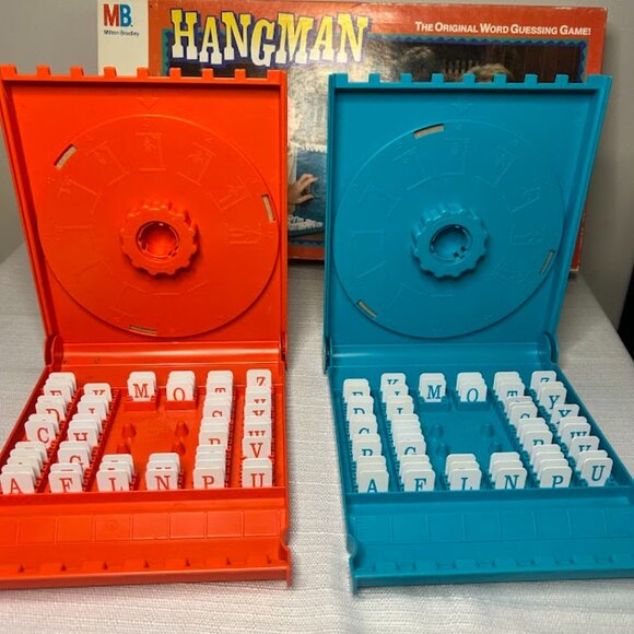VINTAGE Hangman Board Game 1988 Milton Bradley COMPLETE GAME BOX IN GREAT SHAPE - Picture 4 of 4